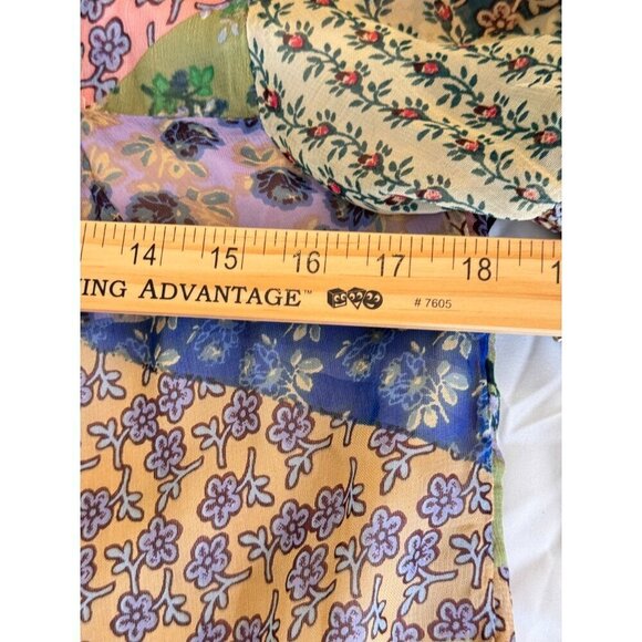 Anthropologie Floreat Patchwork Floral Peasant Blouse Sz XXSP EUC Gorgeous Boho - Picture 10 of 12